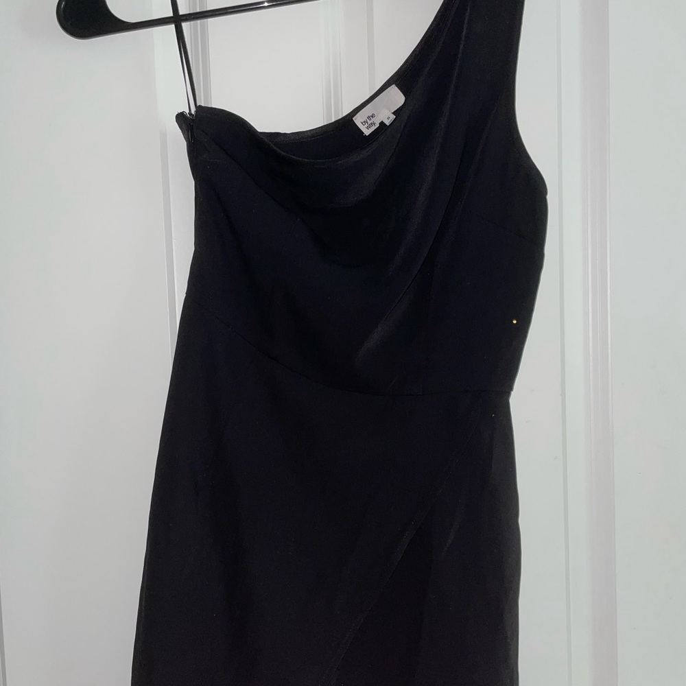 by the way. | Black one shoulder romper |